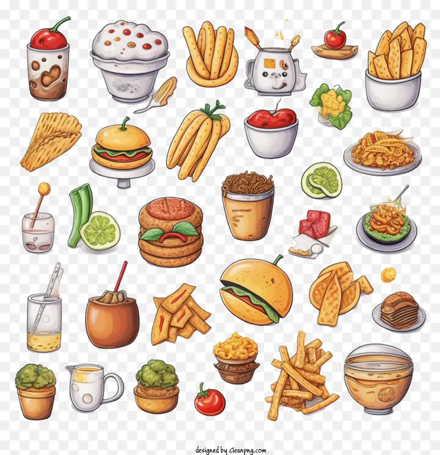 Emoji De Comida，Batatas Fritas PNG