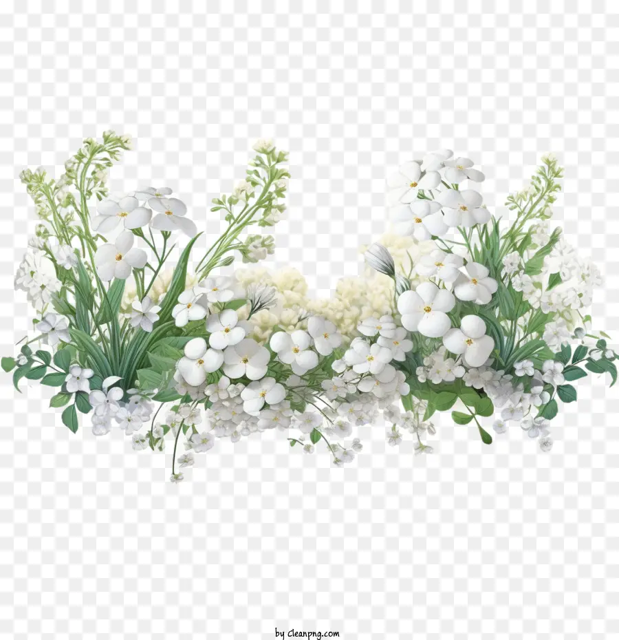 Bebê Respiração Flor，Flores Brancas PNG
