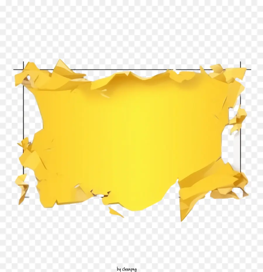 Papel Rasgado，Papel Amarelo PNG