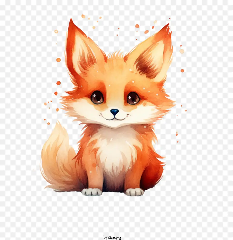 Little Fox，Adorável PNG