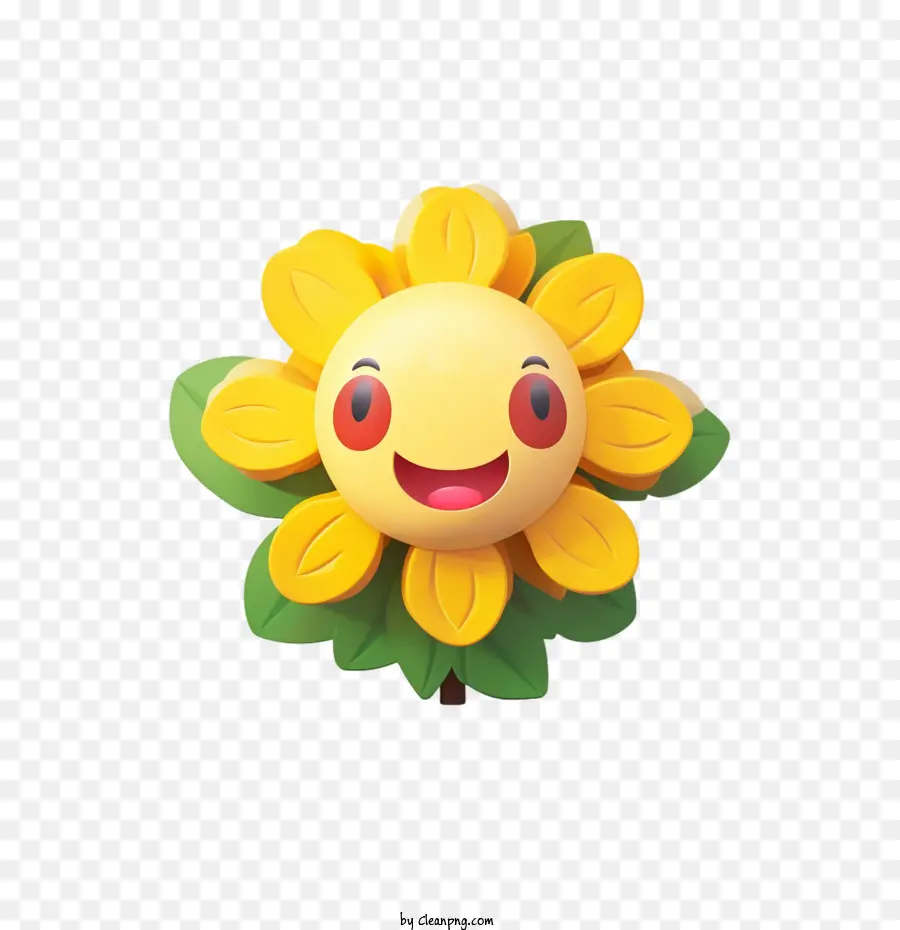 Emoji De Flor，Girassol Sorridente PNG