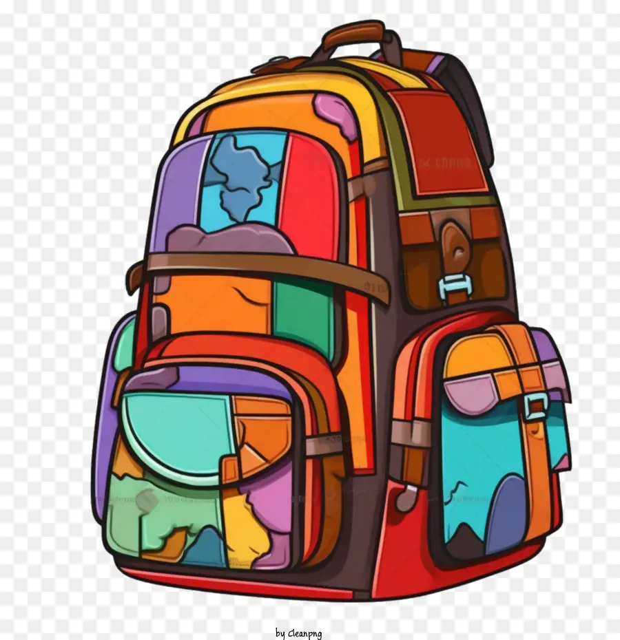 Saco De Escola，Colorido PNG