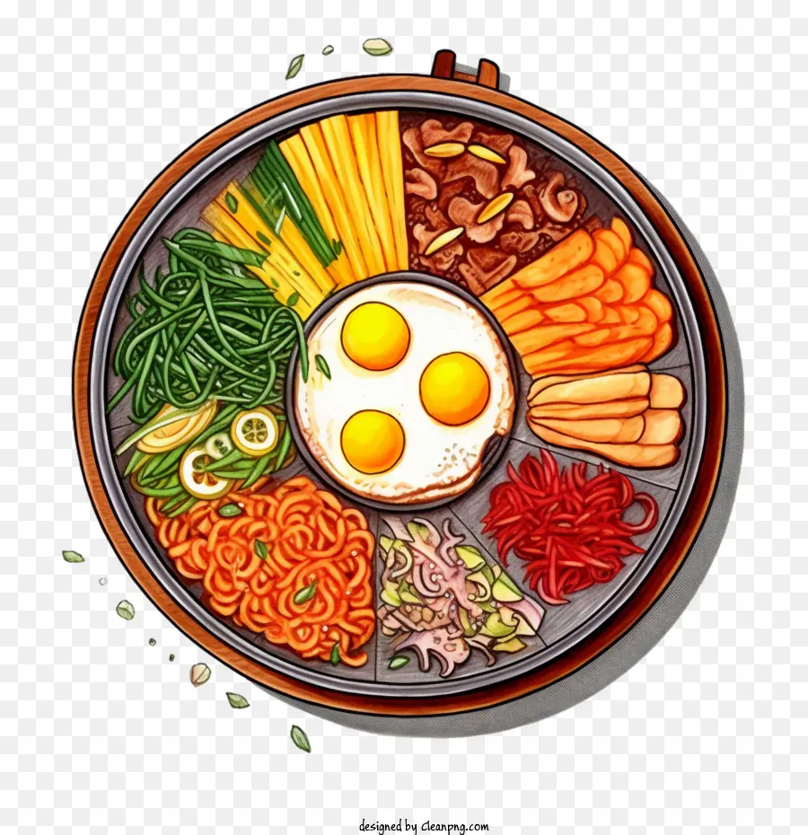 Comida Coreana，Prato De Comida Coreana PNG