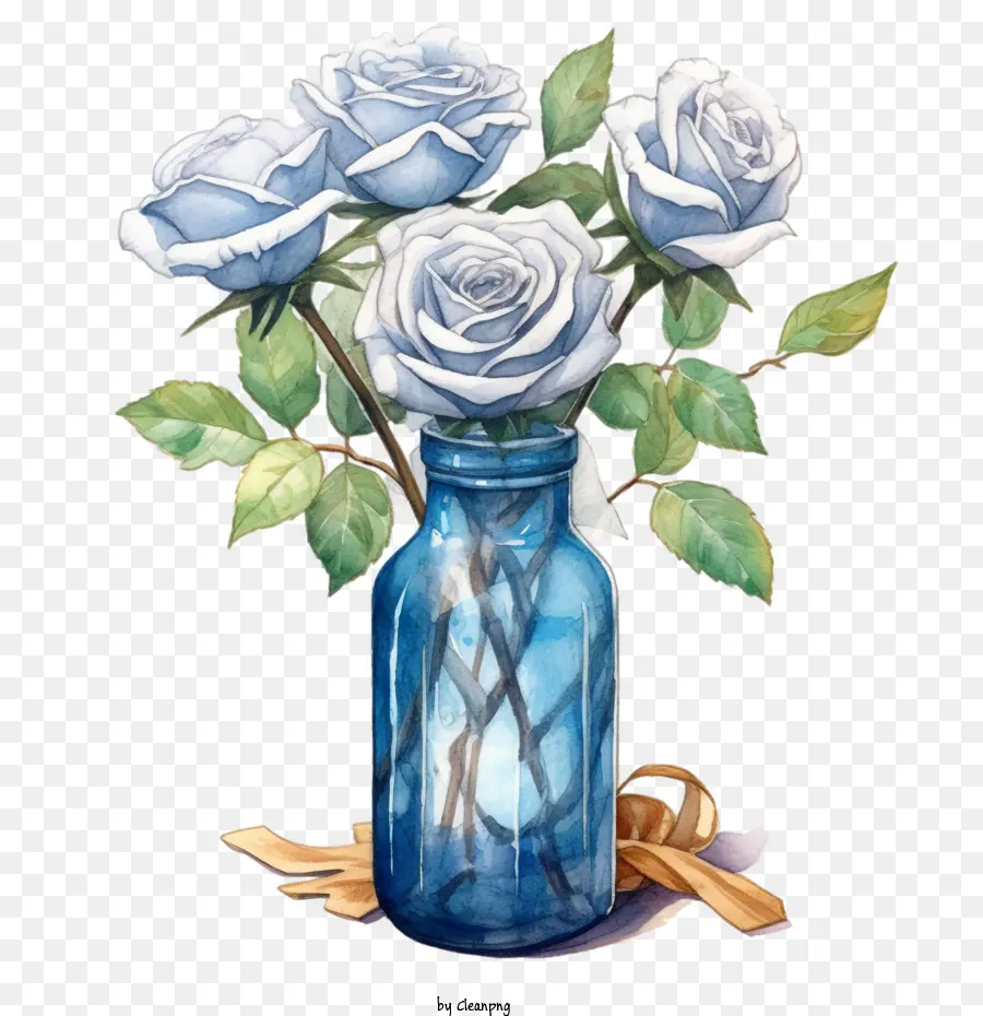 Rosa Azul，Rosas PNG