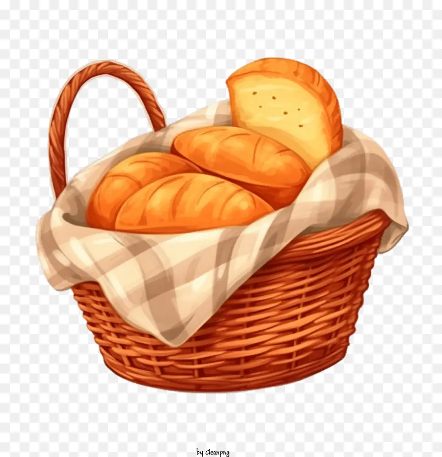 Pão De Queijo，Cesta De Pão PNG