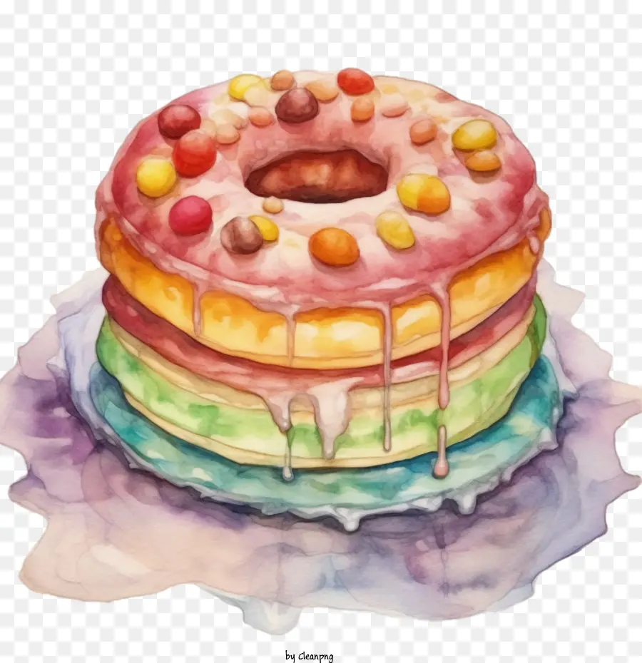 Rosquinha，Rosquinhas Coloridas PNG