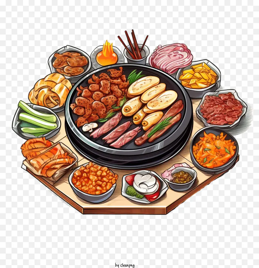 Comida Coreana，Carne PNG