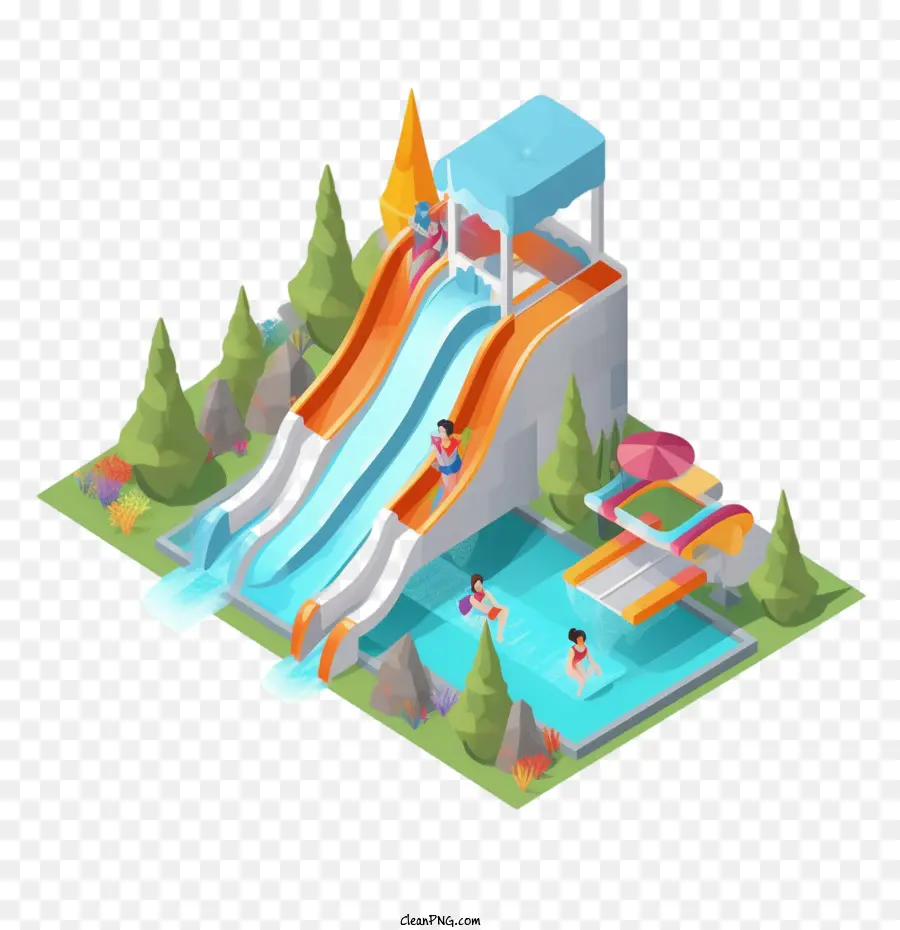 Parque Aquático，Slide PNG