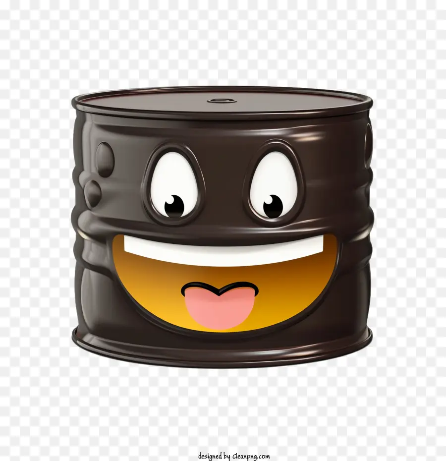 Tambor De óleo，Barril Preto Sorridente PNG