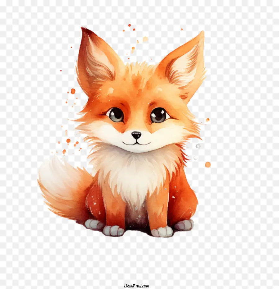 Fox，Aquarela Fox PNG