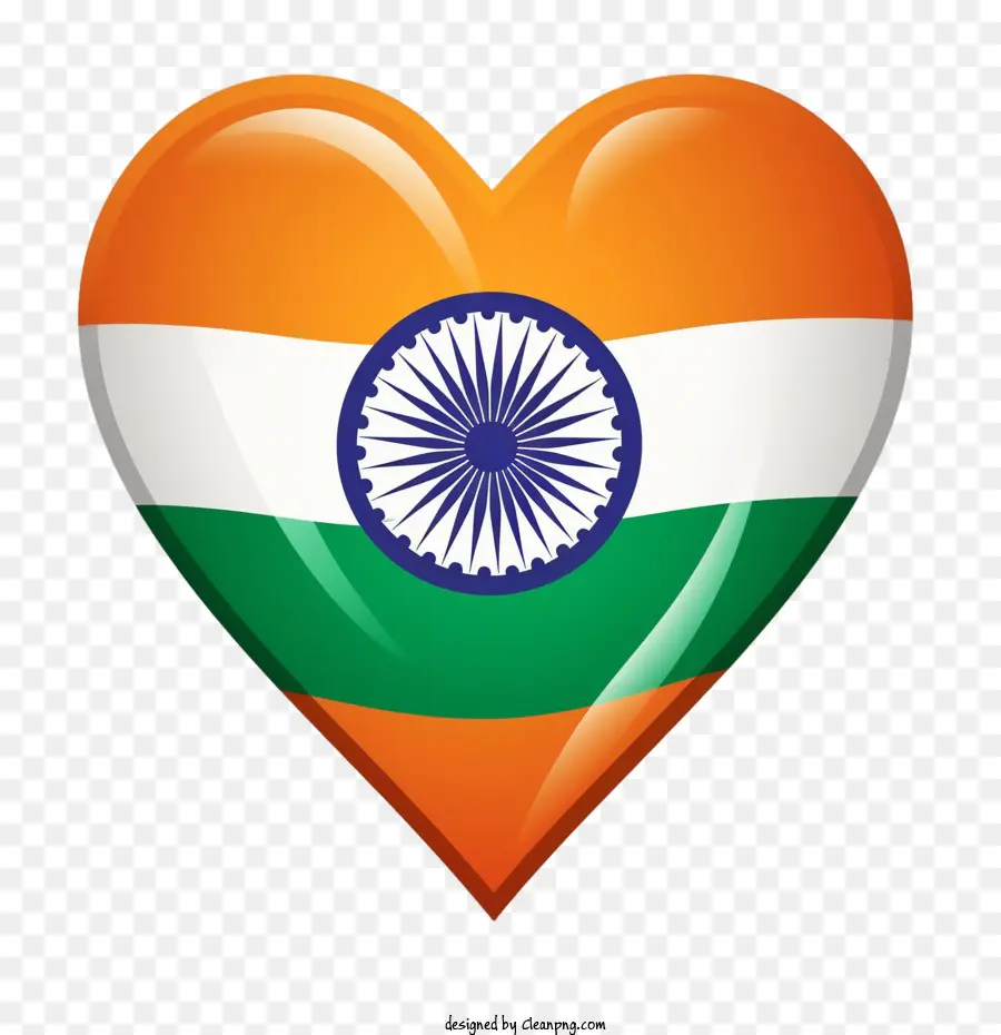 Coração，Indian Flag PNG