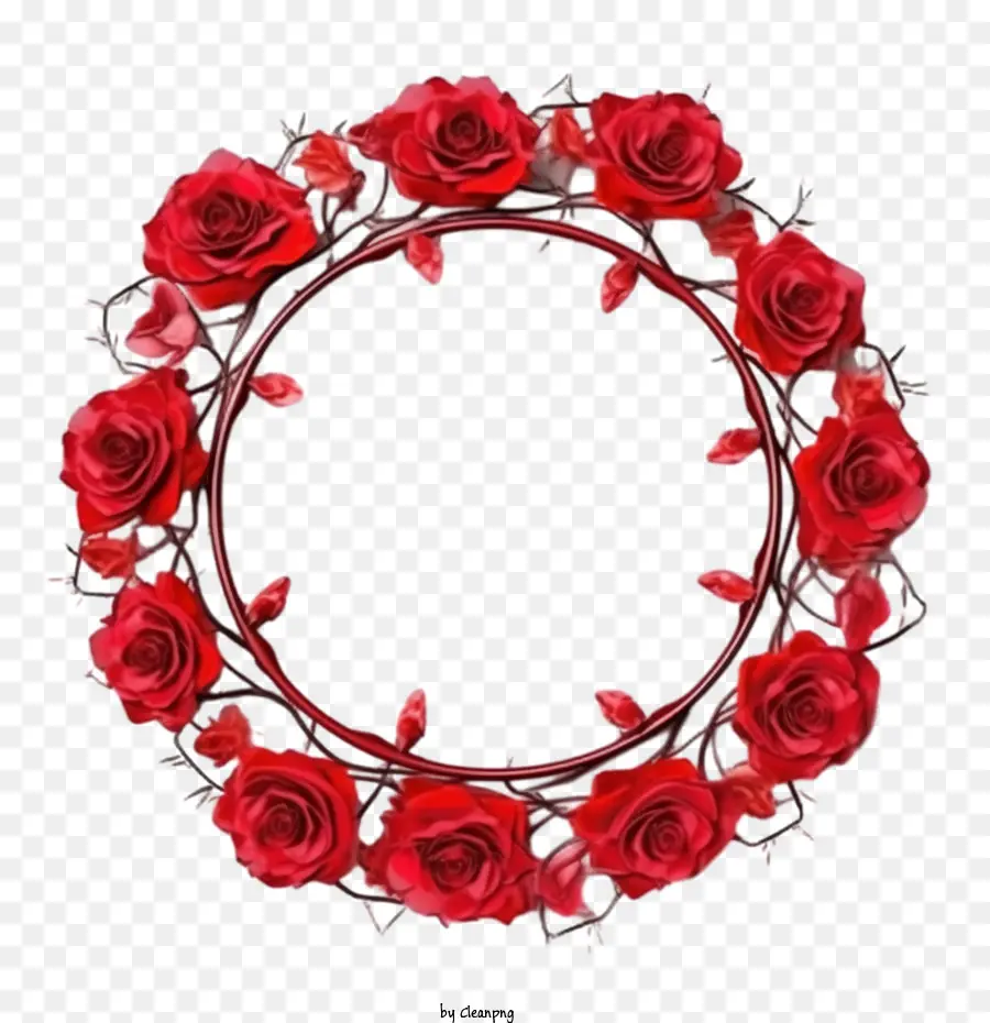 Coroa De Flores Rosa，Rosa Vermelha PNG