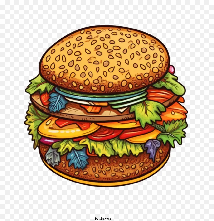 Hamburger，Hambúrguer De Rabisco PNG