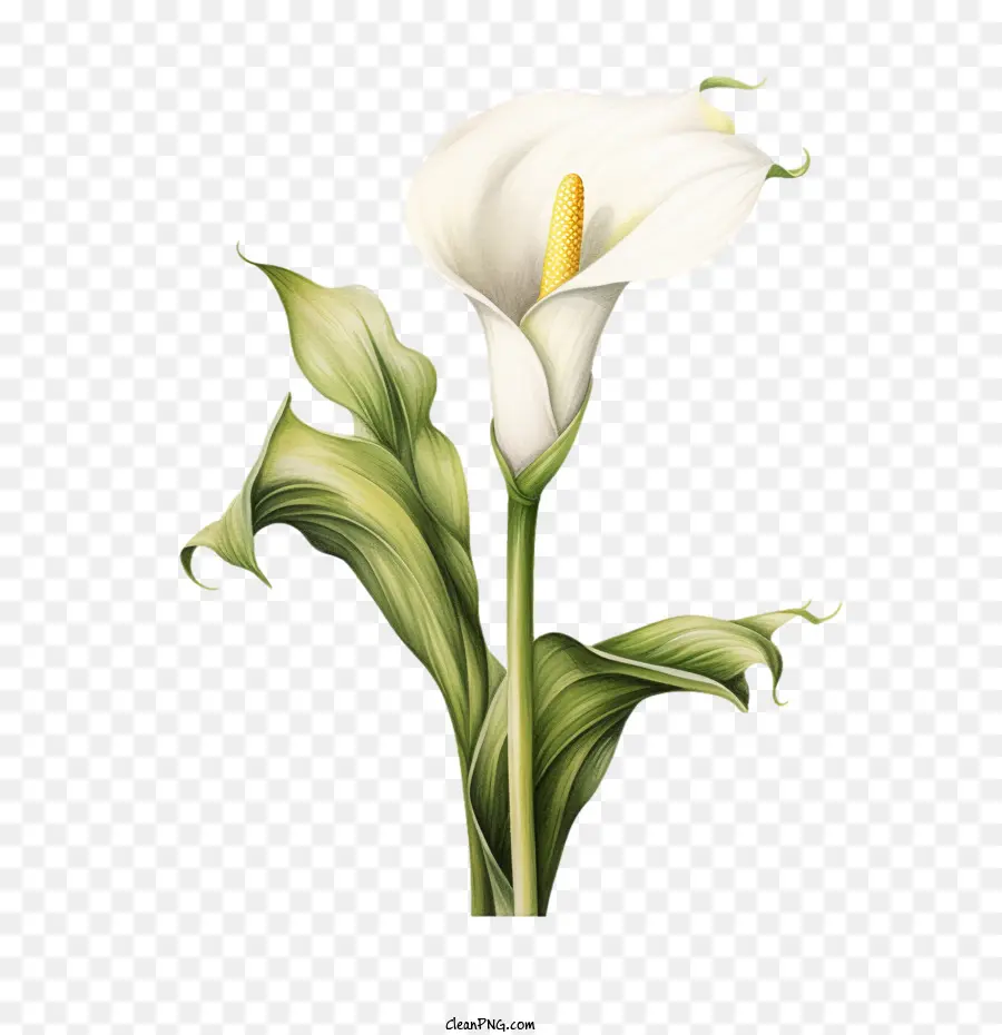 Lírio De Calla，Flor Branca PNG