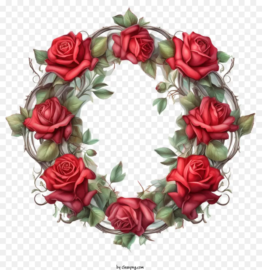 Coroa De Rosas，Rosa Vermelha PNG