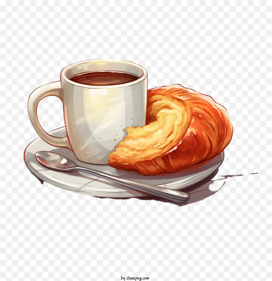 Pão，Xícara De Café PNG