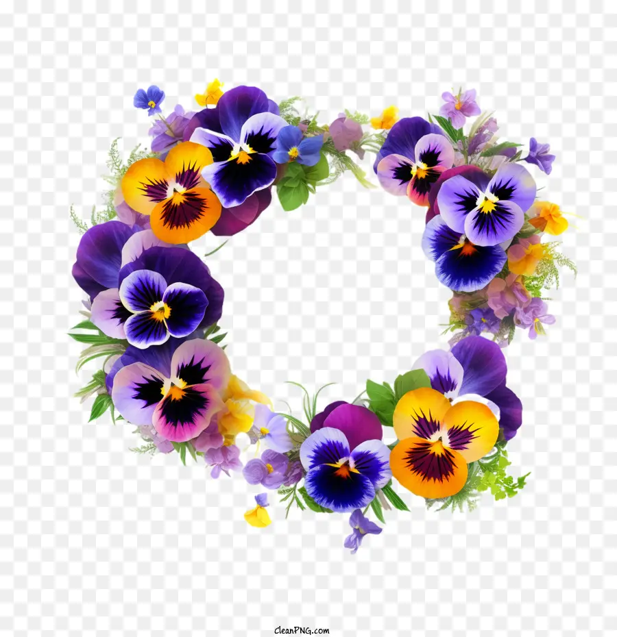 Pansy Flor，Img Wreath PNG