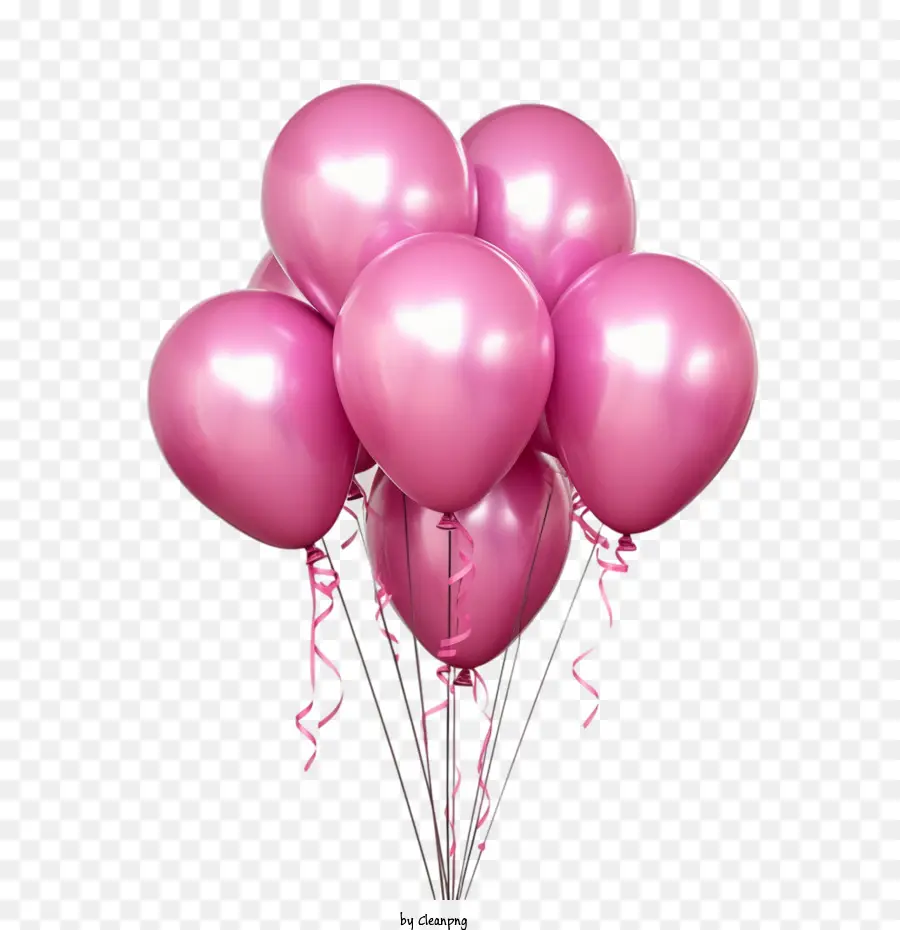 Balões，Balões Rosa PNG