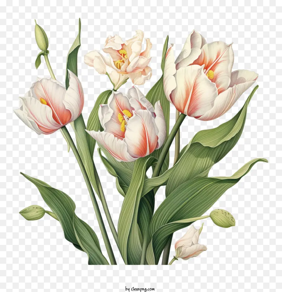 Tulipas，Branco PNG