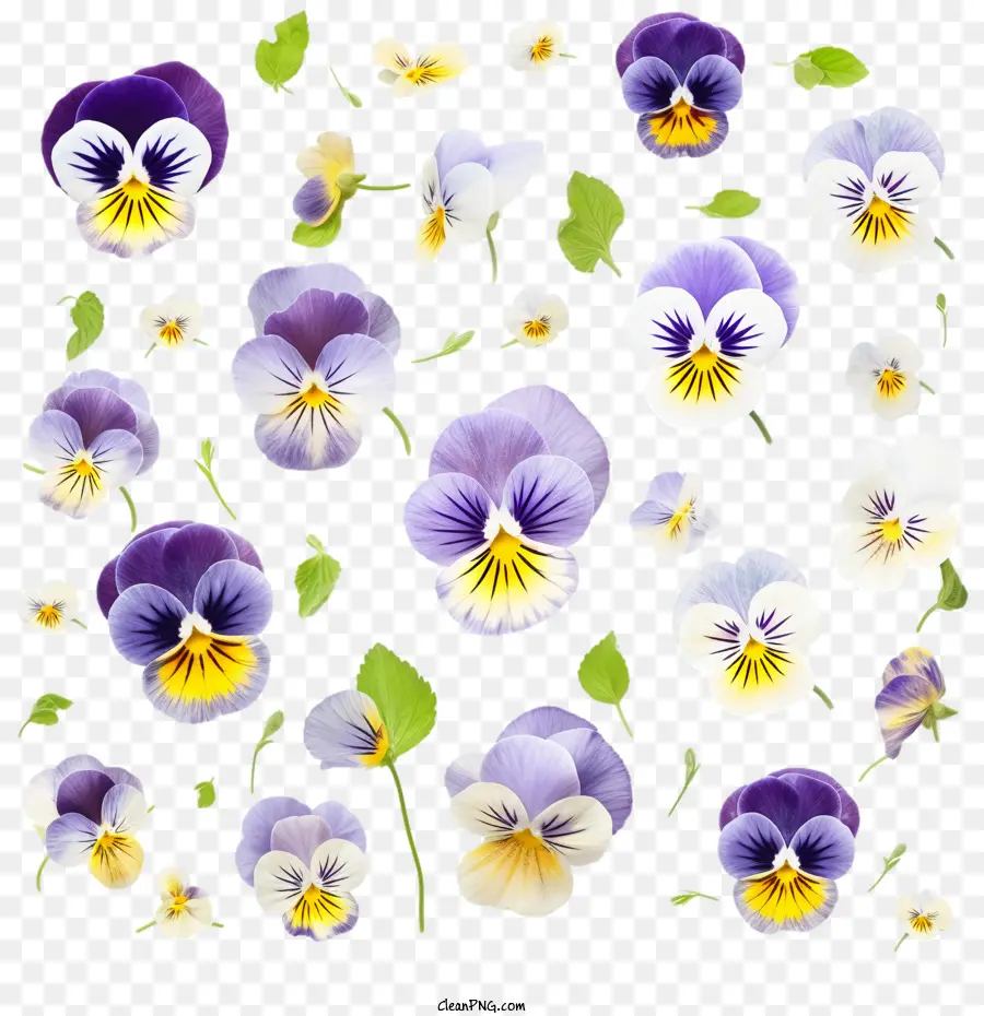 Pansy Flor，Roxo PNG