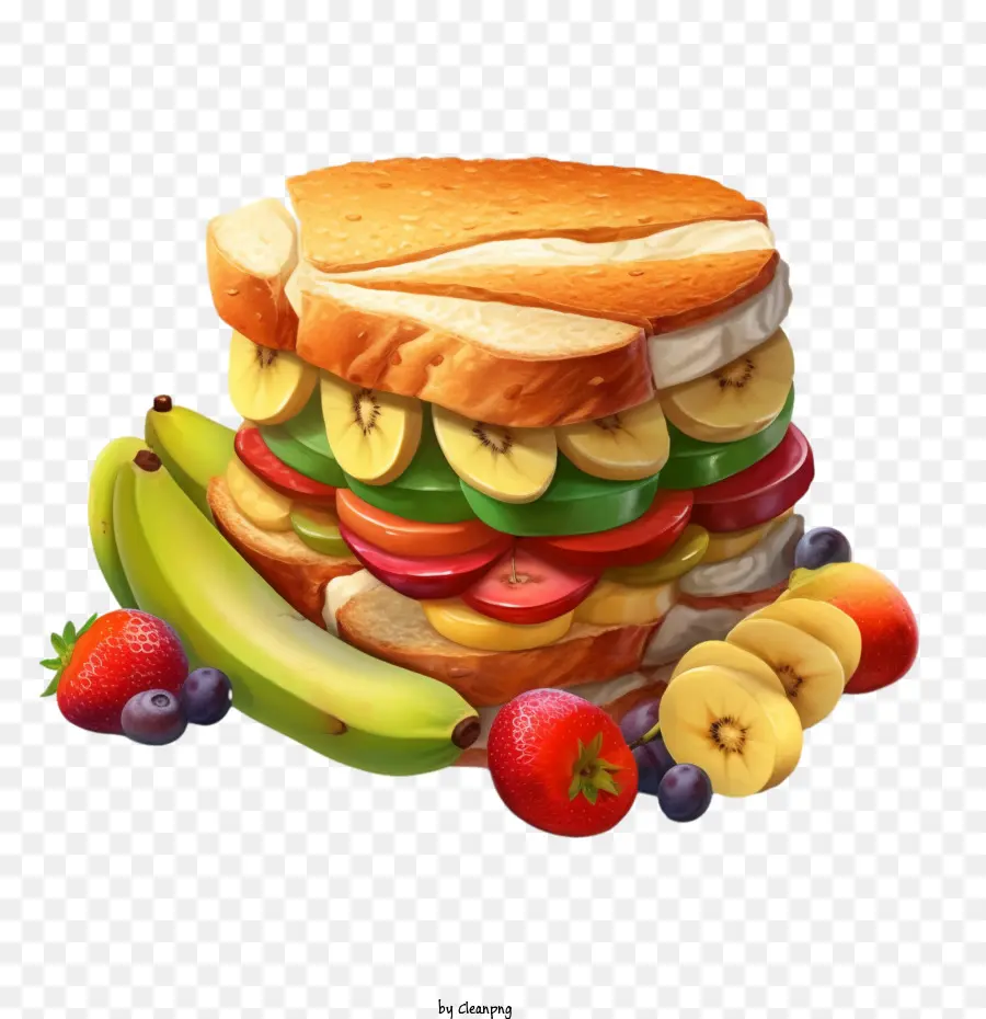 Frutas Sanduíche，Banana PNG