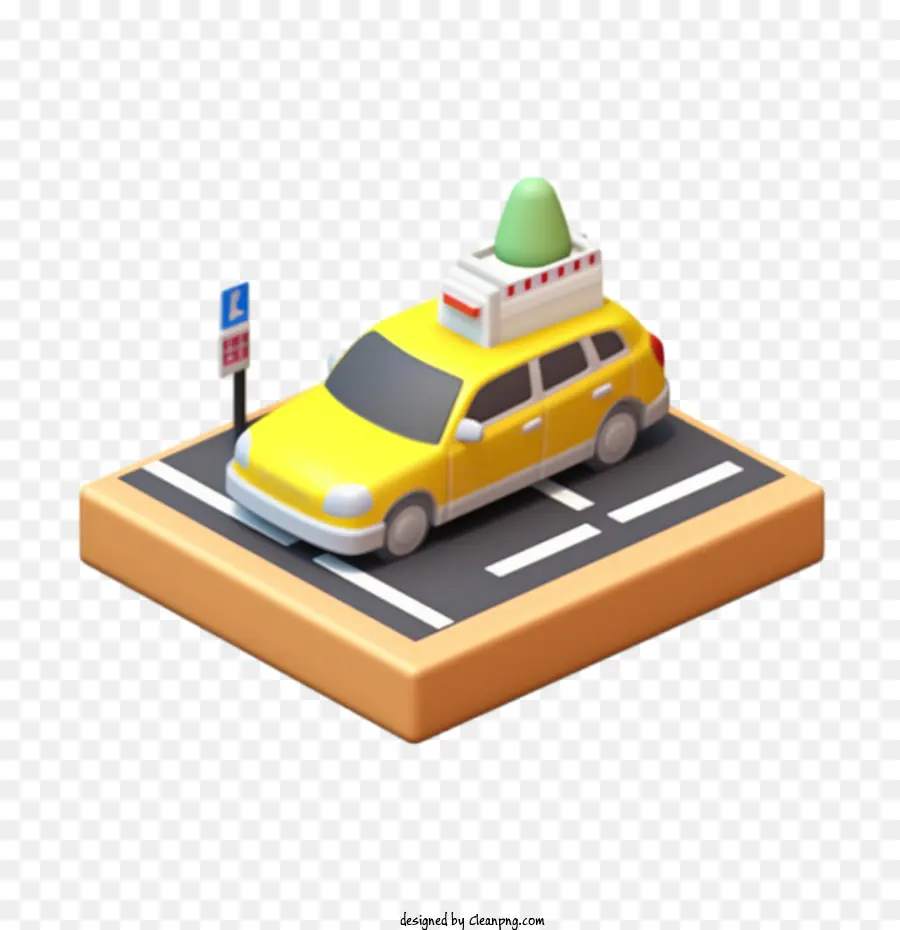 Táxi Amarelo，Carro PNG
