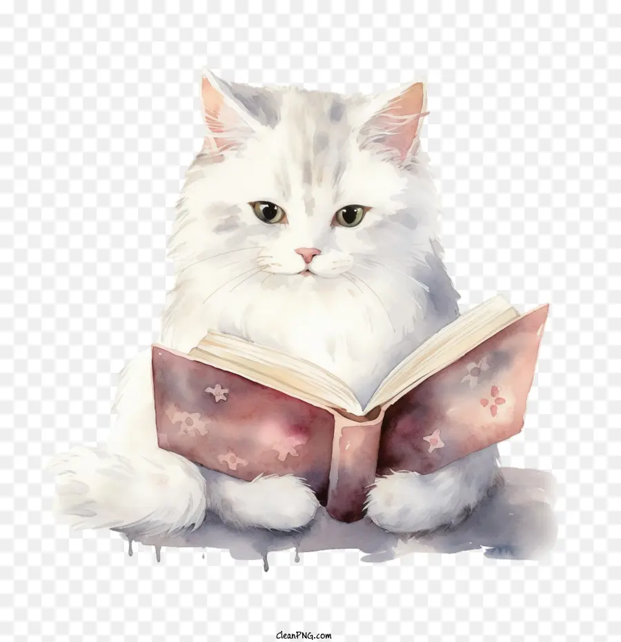 Livro De Leitura De Gatos，Os Amantes Do Livro Dia PNG