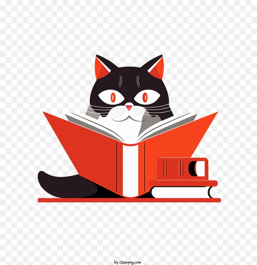 Livro De Leitura De Gatos，Os Amantes Do Livro Dia PNG