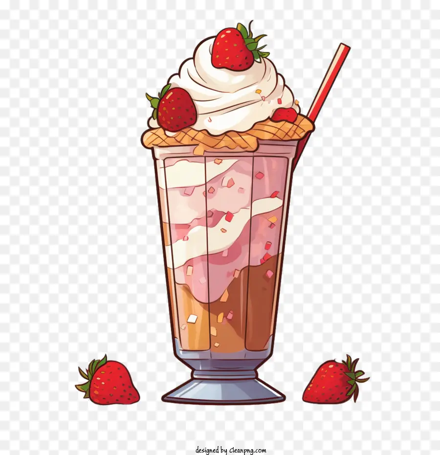 Batido De Leite，Sundae PNG