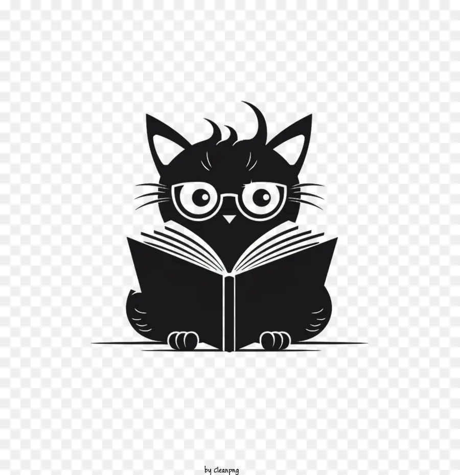 Livro De Leitura De Gatos，Os Amantes Do Livro Dia PNG