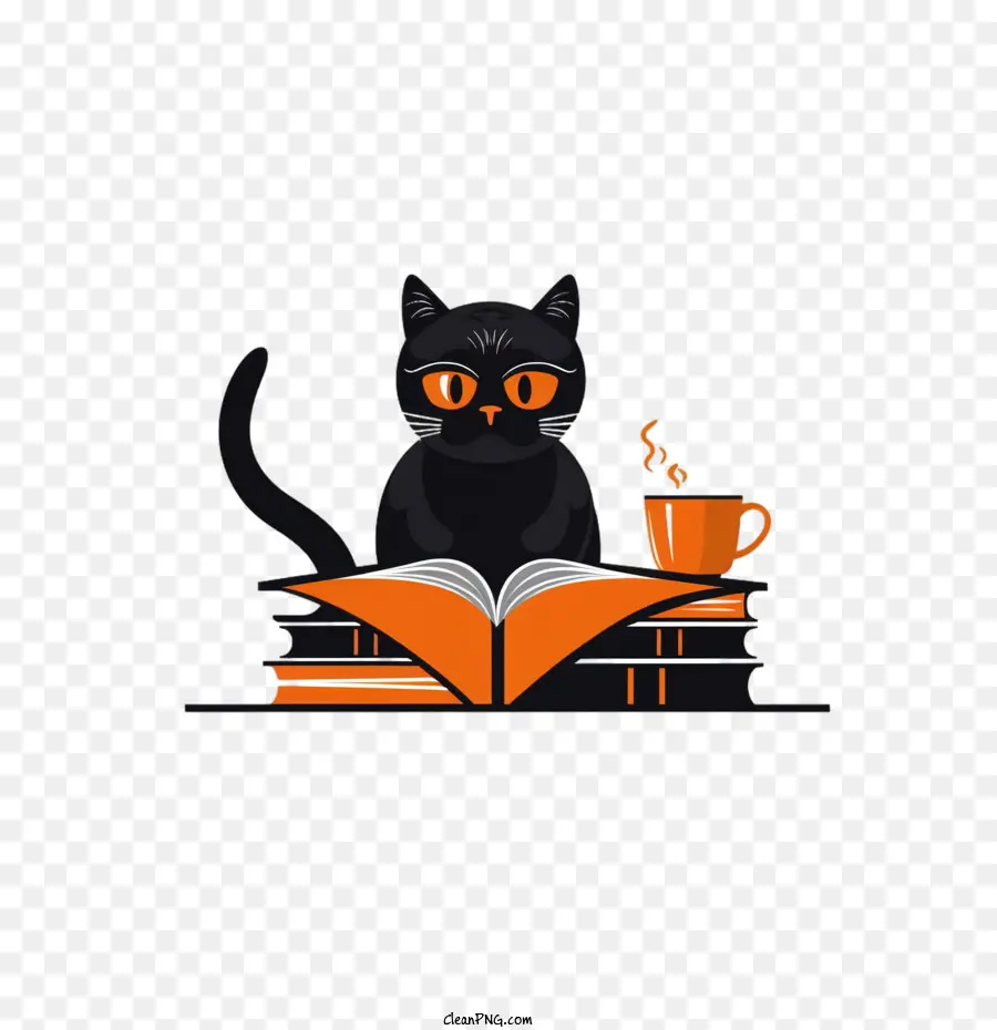 Livro De Leitura De Gatos，Os Amantes Do Livro Dia PNG