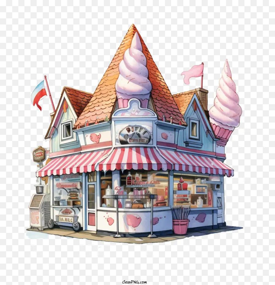 Ice Cream Parlor，Ice Cream Shop PNG