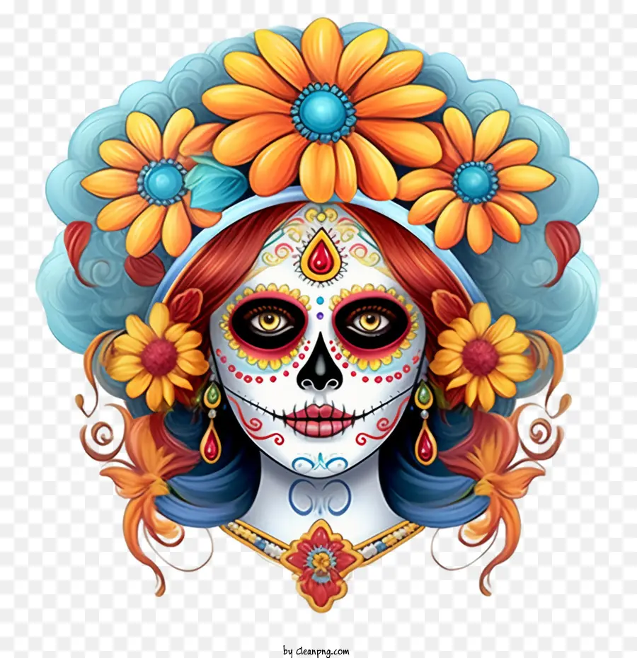 Açúcar Crânio，Catrina PNG