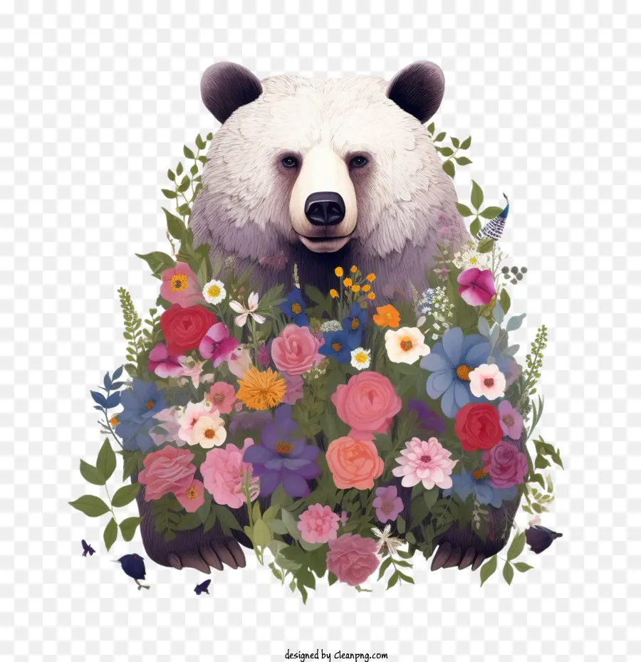 Urso，Flores PNG