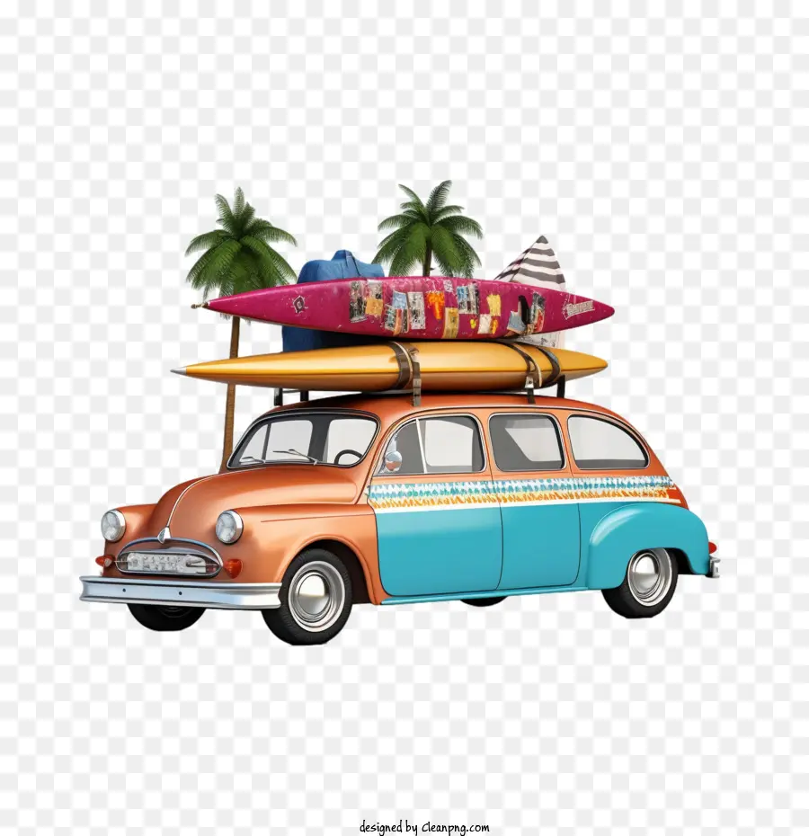 Retro Automóvel，Prancha De Surf PNG