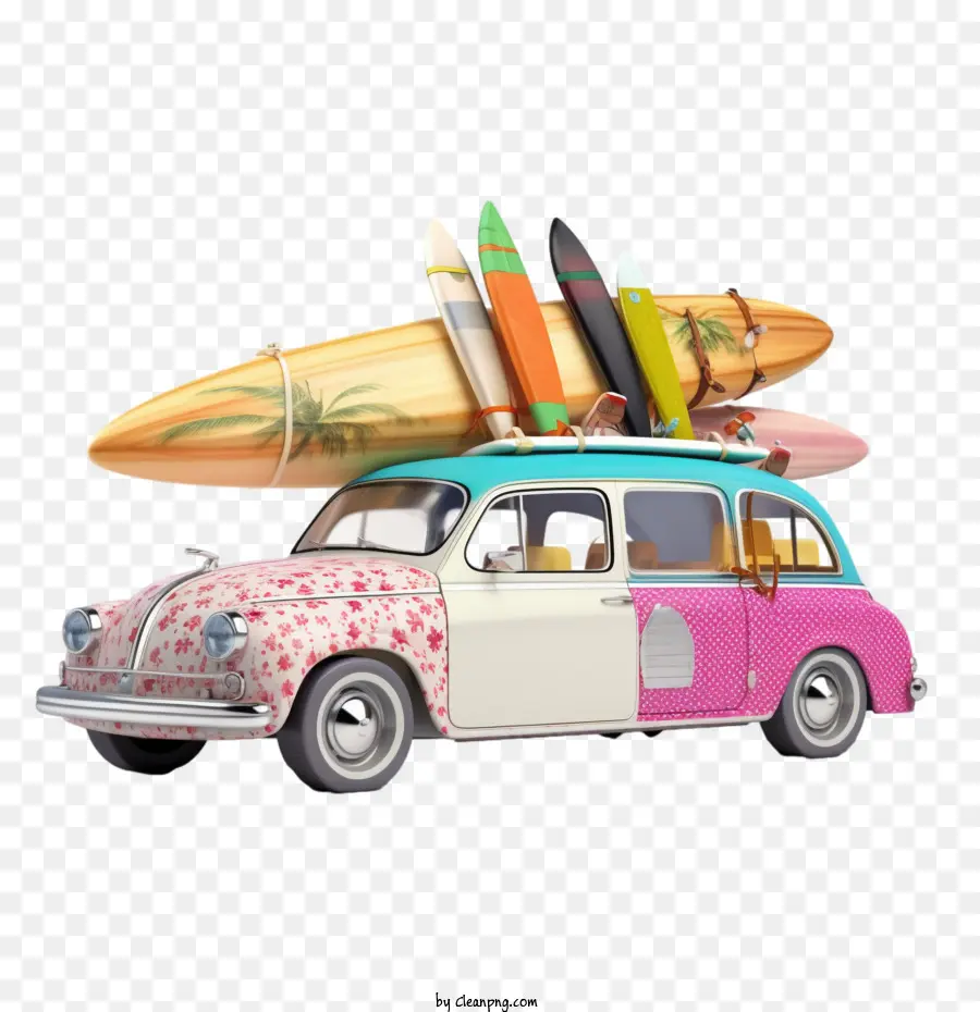 Retro Automóvel，Prancha De Surf PNG