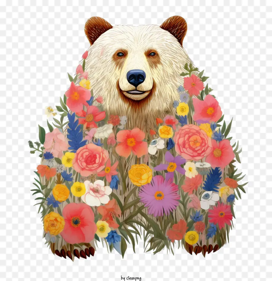 Urso，Flores PNG