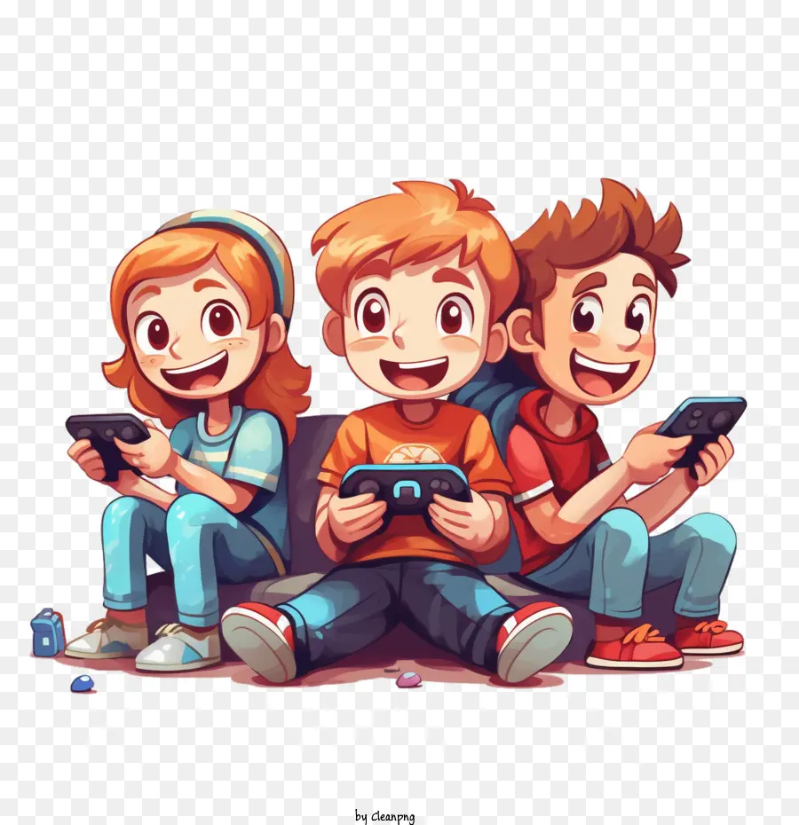 Crianças Brincando，Jogar Vídeo Game PNG