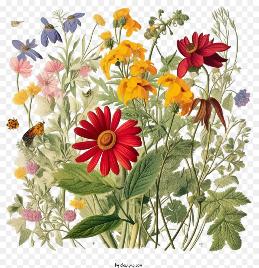 Plantas Com Flores，Flores Silvestres PNG