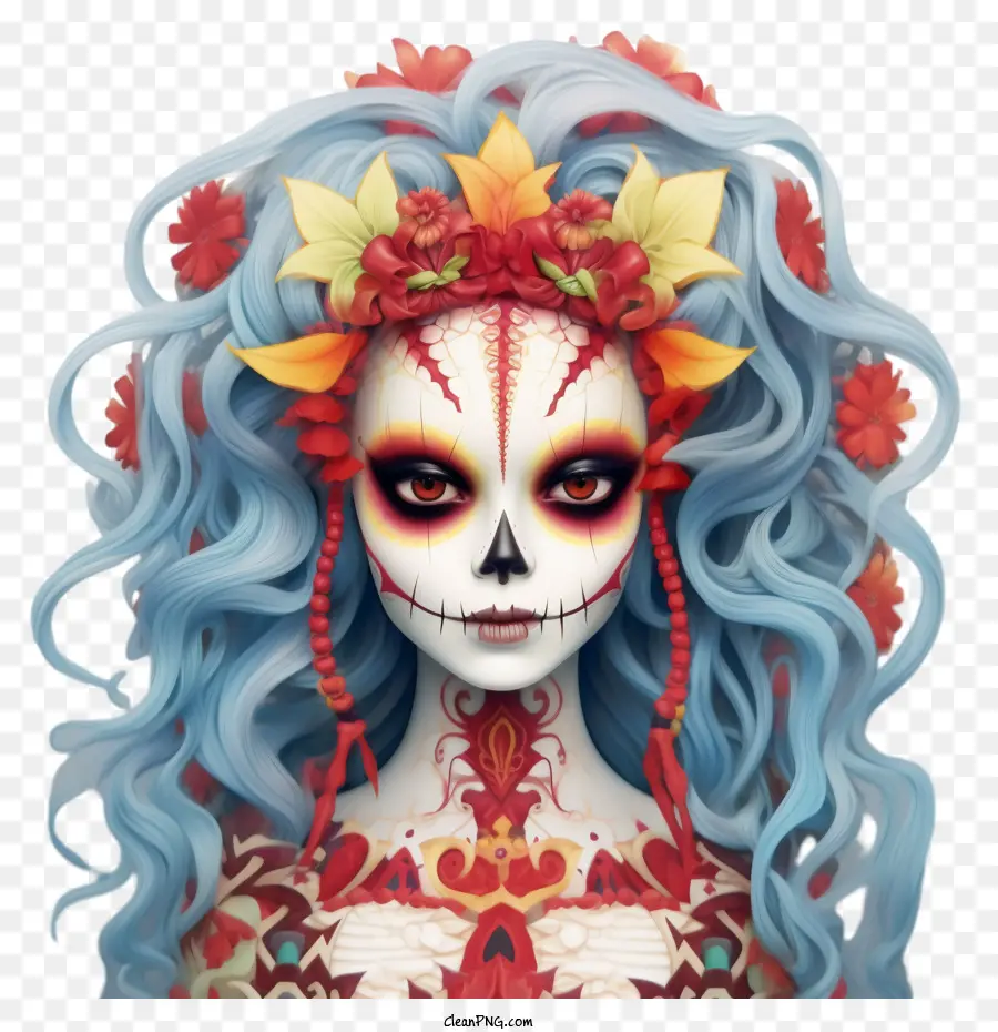 Skelita Calaveras，Dia Das Bruxas PNG