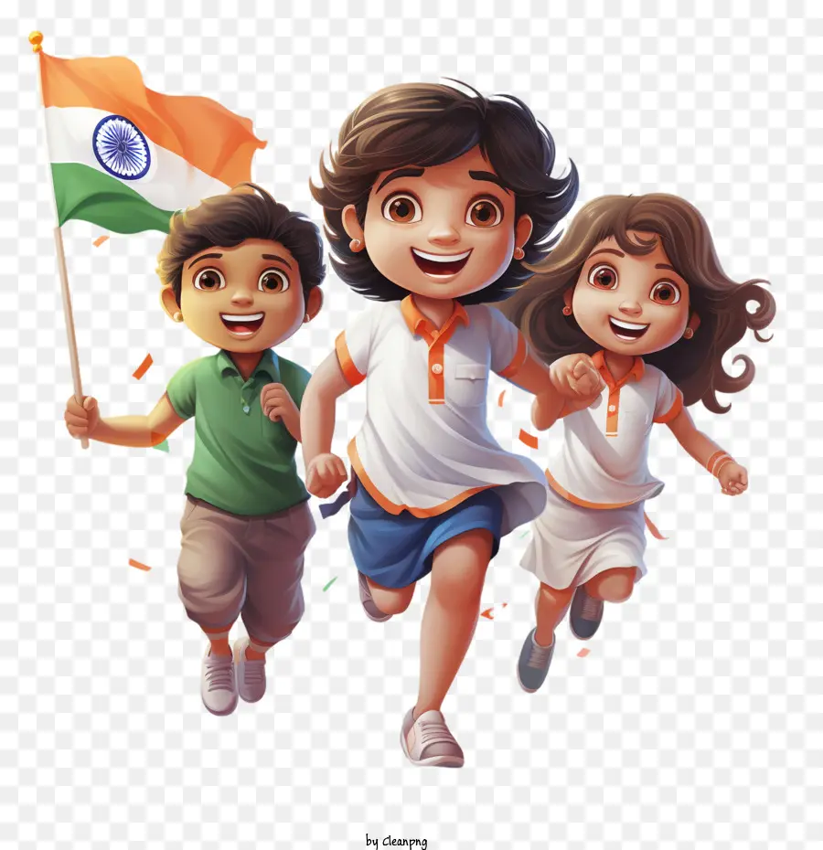Dia Da Independência Da índia，Crianças Indianas PNG
