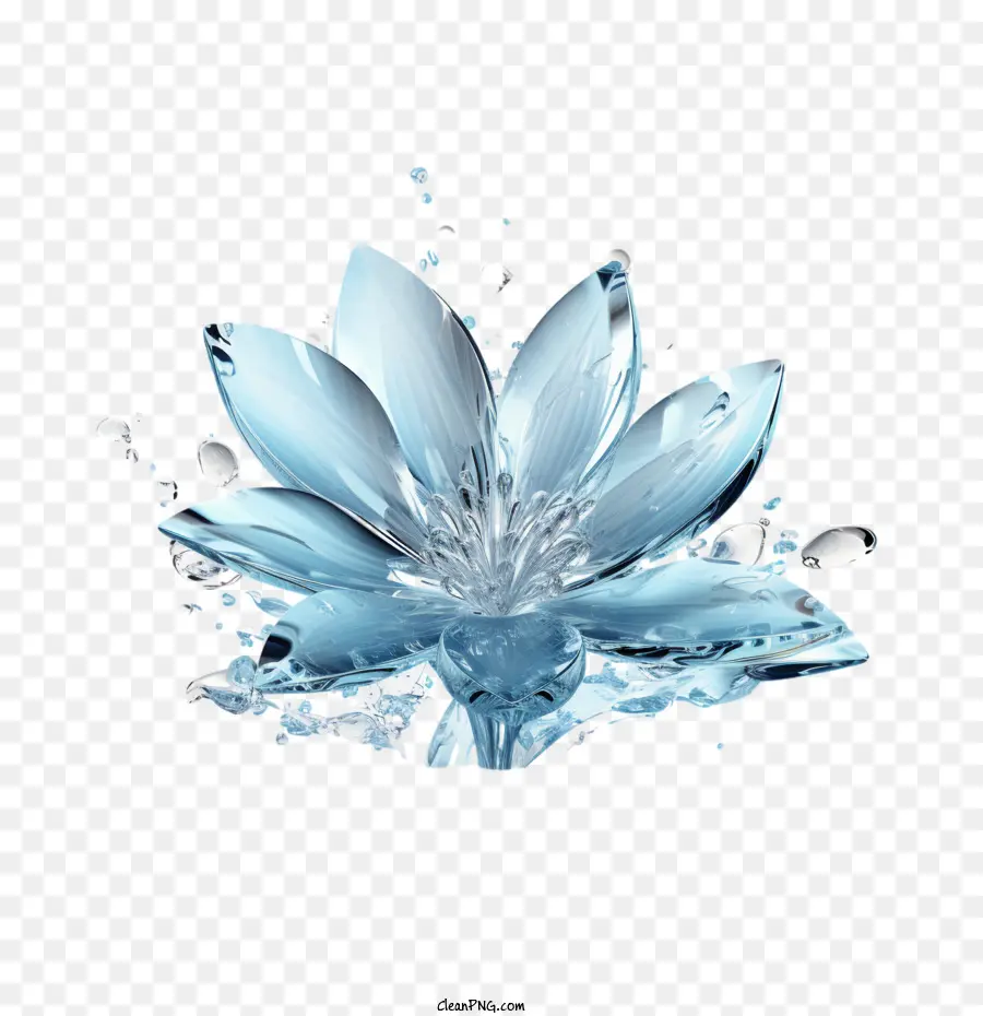 O Esguicho De água，3d Flor PNG