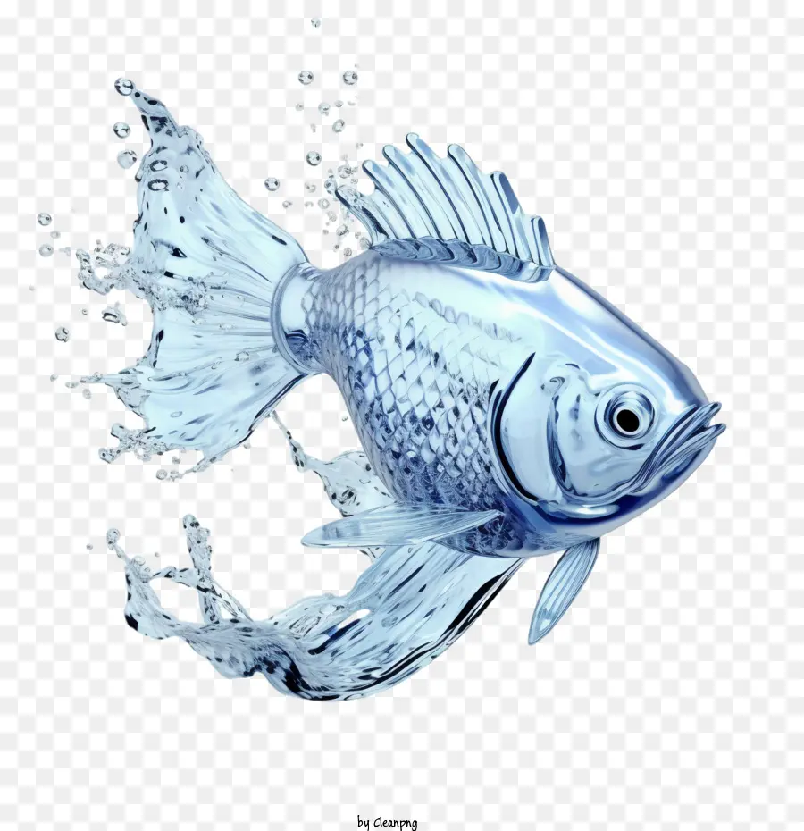 O Esguicho De água，Fish 3d PNG