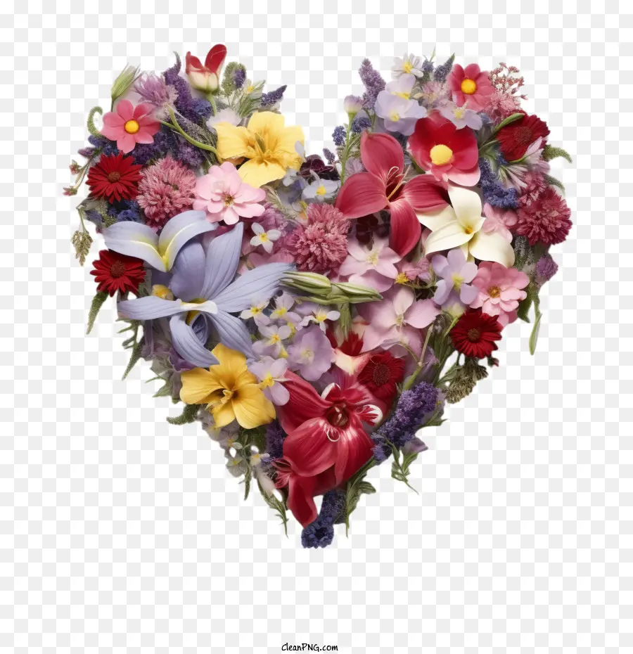 Coração Floral，Arranjo Floral PNG