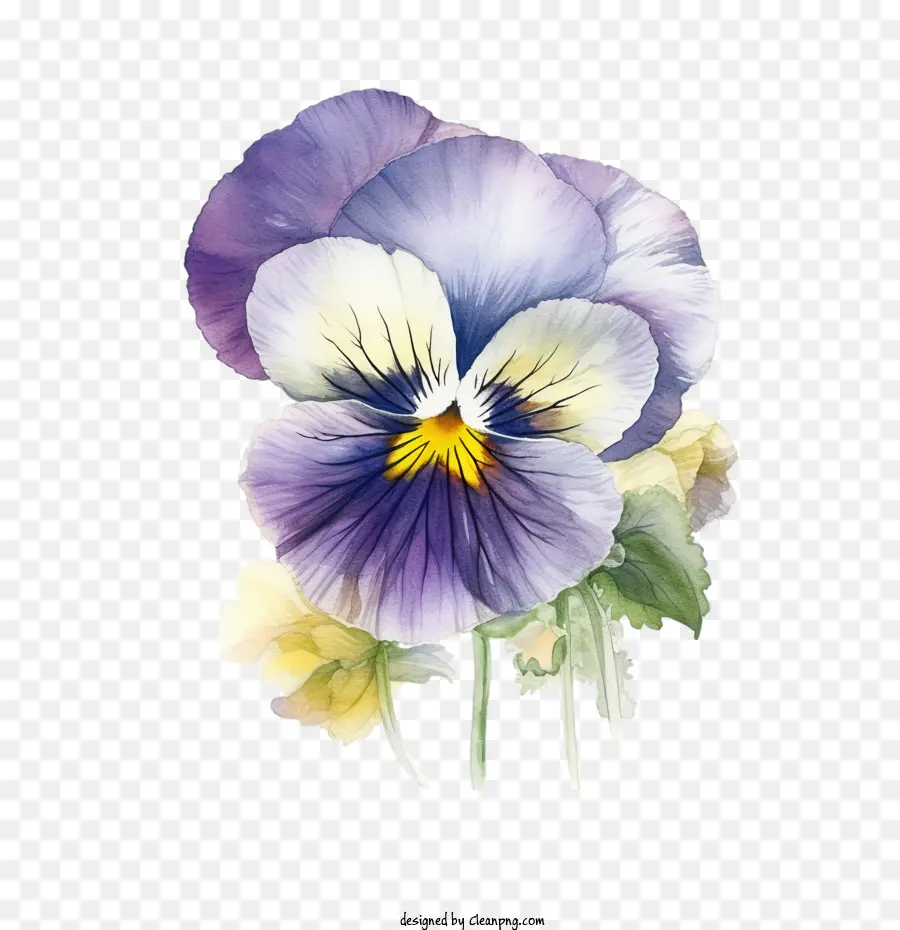 Pansy Flor，Violeta PNG