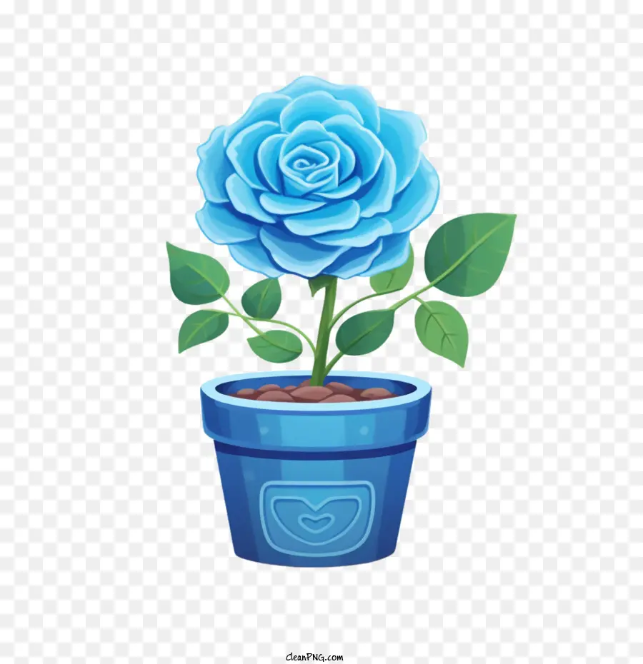 Rosa Azul，Flor PNG