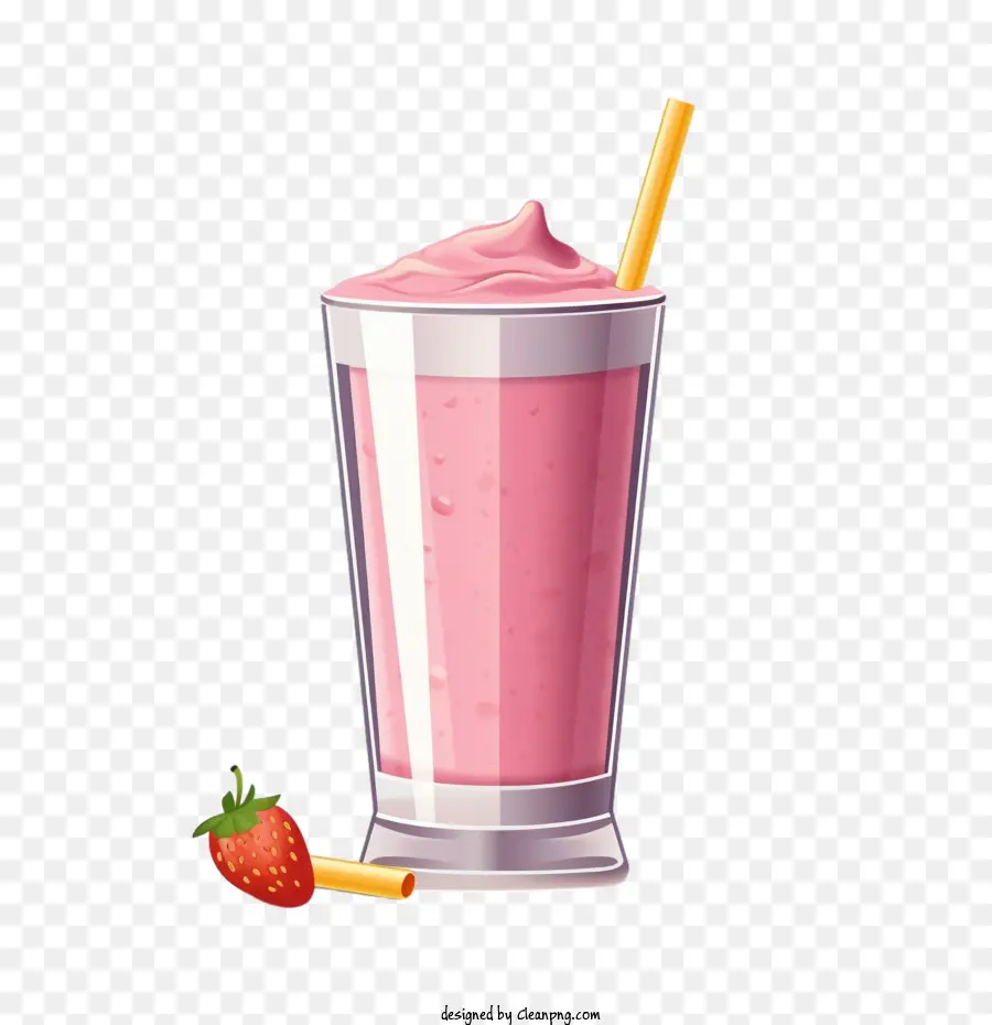 Milkshake，Smoothie De Morango PNG