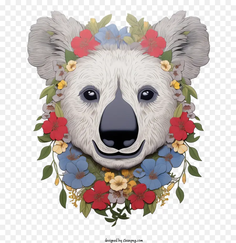 Koala，Floral PNG