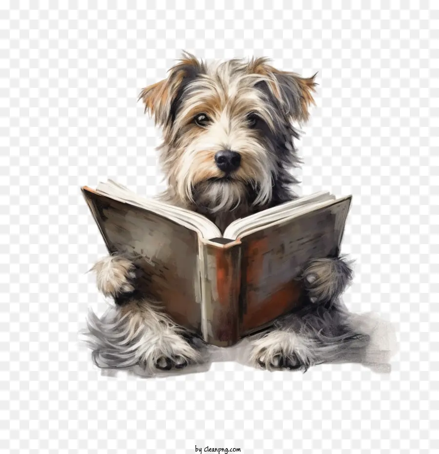 Livro De Leitura De Cachorro，Cachorro Com Livro PNG