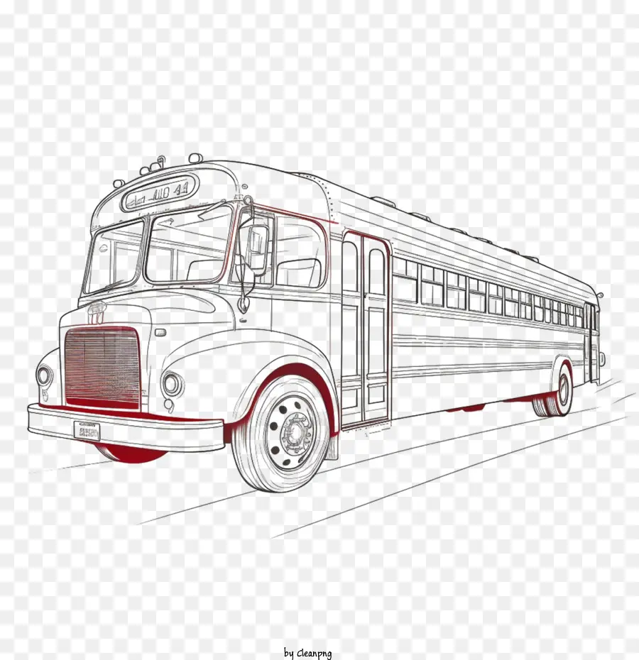 ônibus Escolar，ônibus Velho PNG